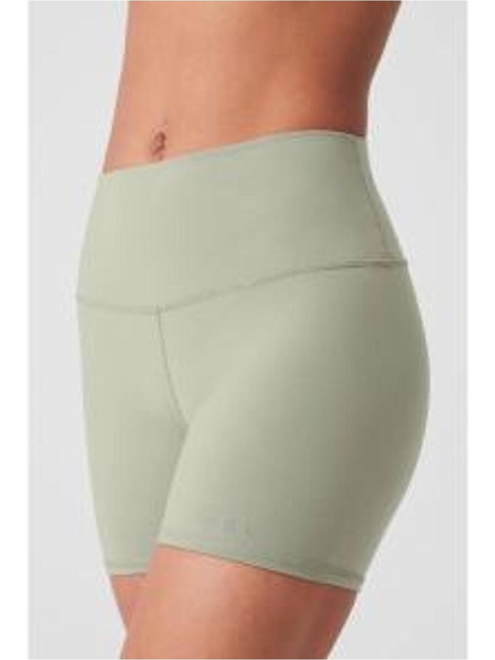 Alo Yoga High-Waist Shorts – Aqua/Sage – Size Large